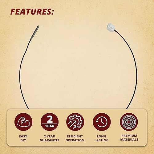 Miniatura 4 de Sonda de escape de repuesto para Quadrafire, Pleasant Hearth, Pelpro Modelos Mt Vernon E2 Outfitter I/II Trekker PH35PS PH50CABPS PH50PS PHC90 PP130