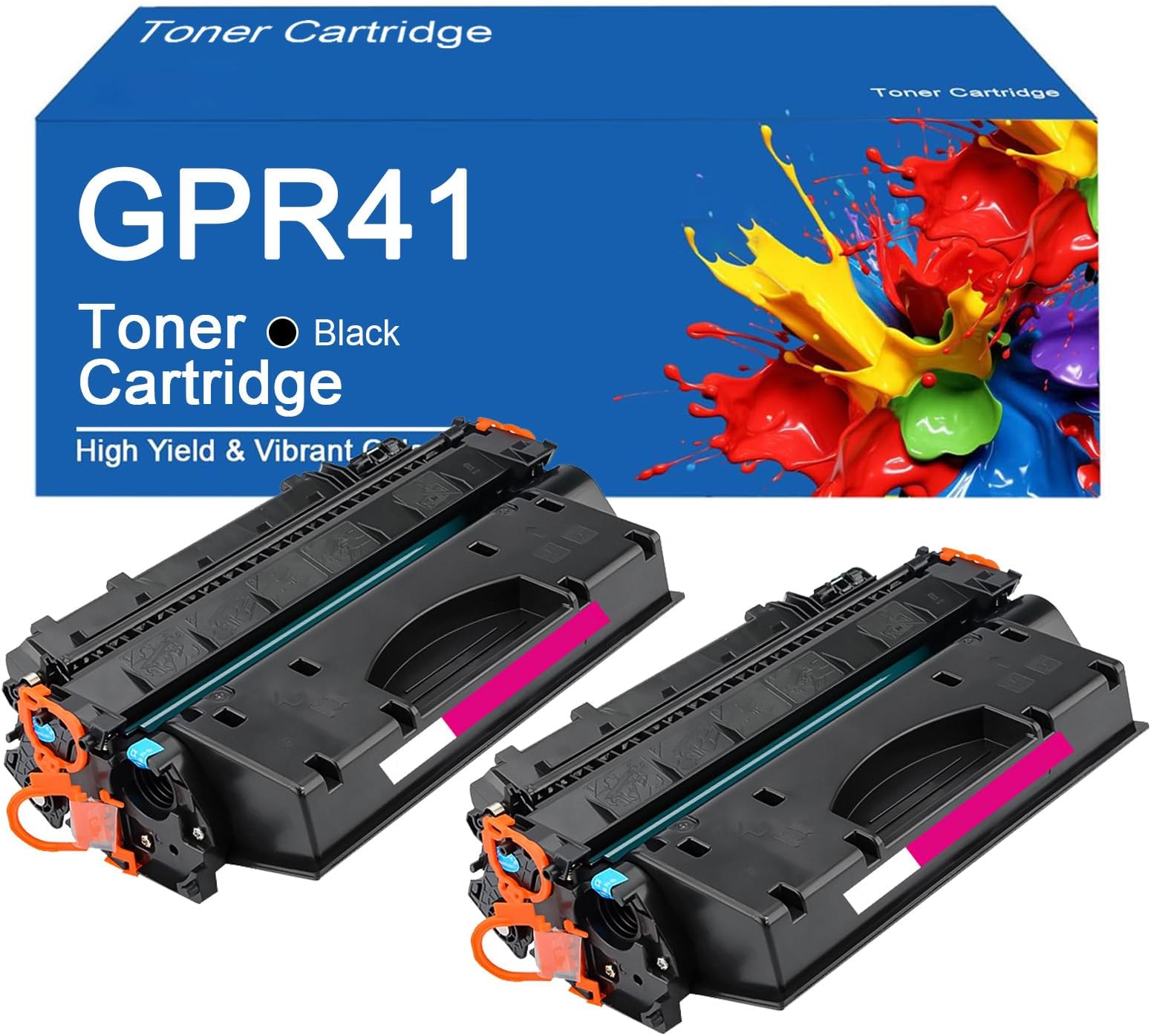 GPR41 Black Toner Cartridge High Yield Replacement for Canon imageRUNNER LBP3470 LBP3480 Printers, Easy to Install and Use,GPR41-2Set