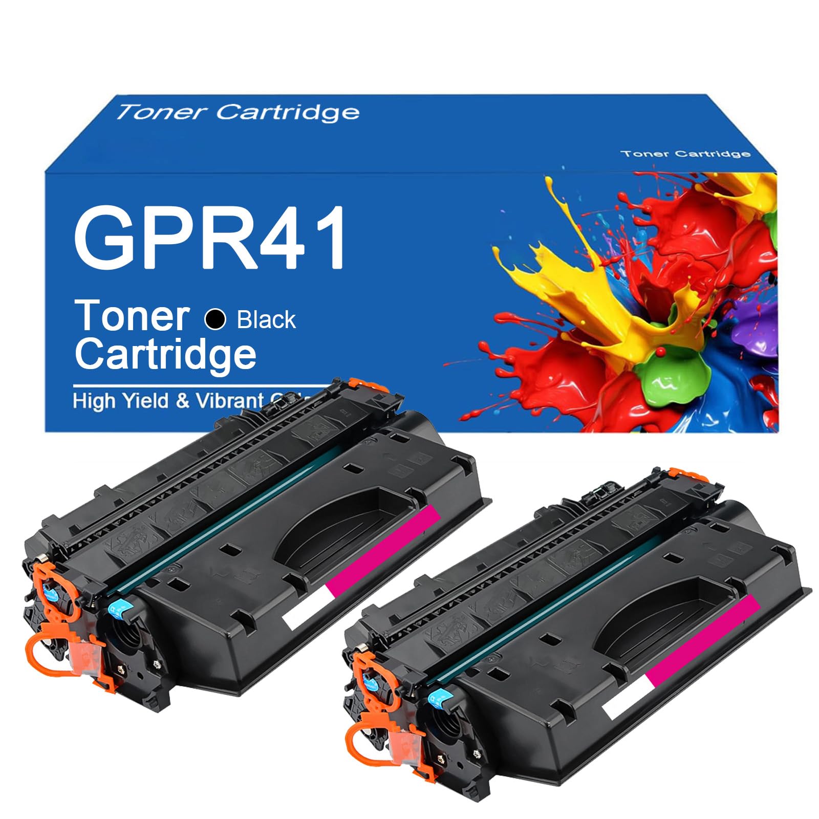 GPR41 Black Toner Cartridge High Yield Replacement for Canon imageRUNNER LBP3470 LBP3480 Printers, Easy to Install and Use,GPR41-2Set