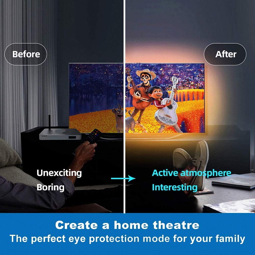 Inteligentne taśmy LED zmieniające kolor 10 m, 10 m, elastyczne, 5050 RGB, z pilotem zdalnego sterowania, łatwa instalacja do podświetlenia telewizora, sypialni, wielokolorowa dekoracja