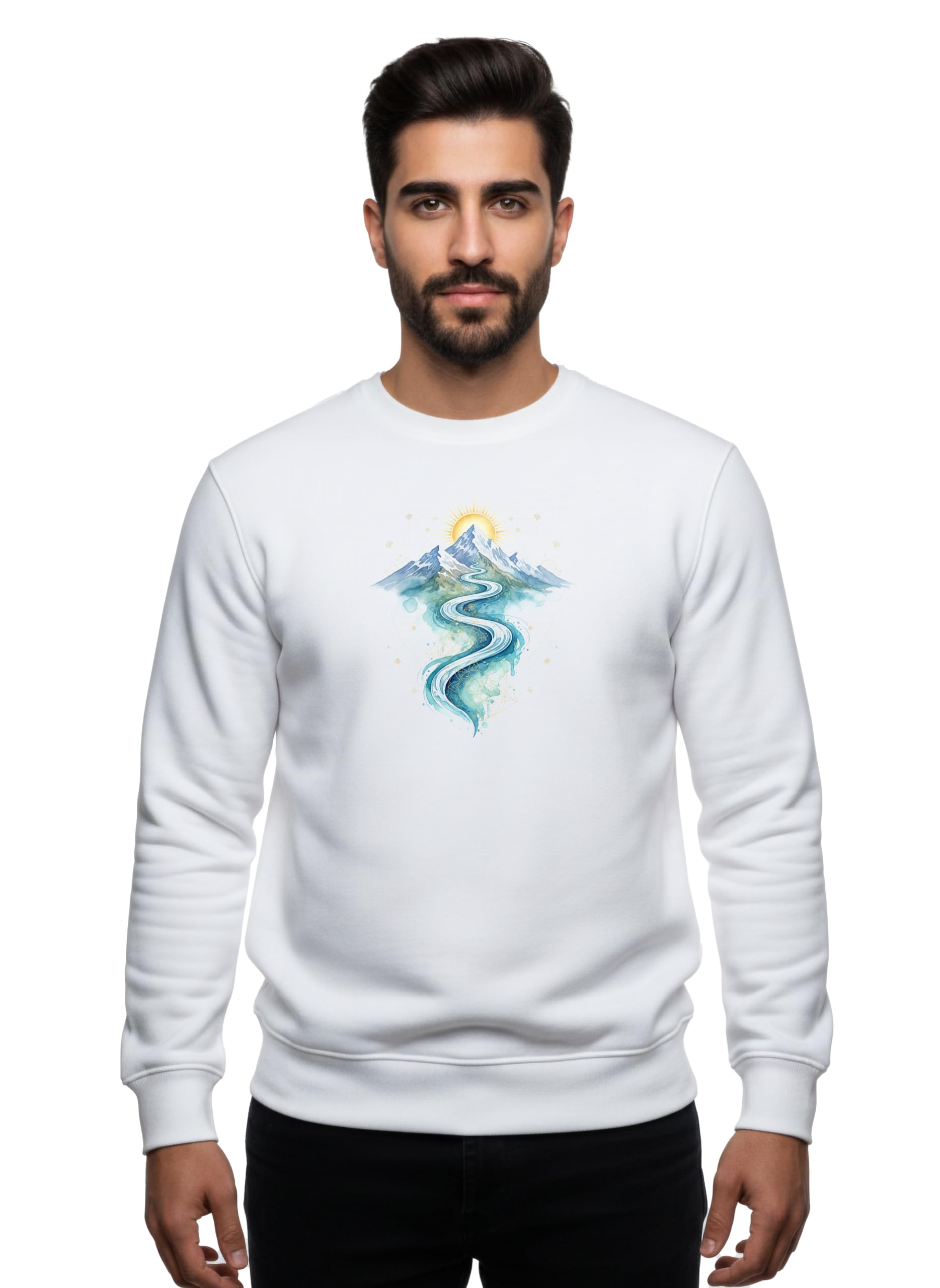 sanaatani Sarvam Shunyam Sanskrit Crewneck Sweatshirt | Everything is Void Non-Duality Philosophical Pullover | Ultimate Truth Advaita Vedanta Jumper | Unisex Apparel (in, Alpha, S, Regular, White)-picture-19