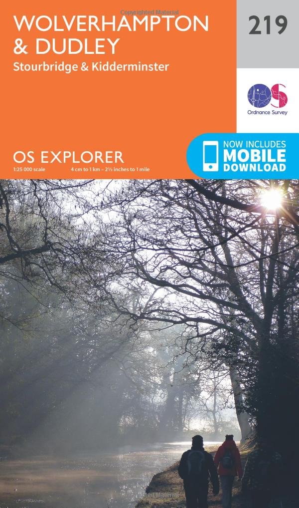 Wolverhampton & Dudley Map | Stourbridge & Kidderminster | Ordnance Survey | OS Explorer Map 219 | England | Walks | Hiking | Maps | Adventure