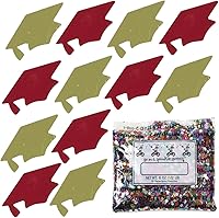 Vista 77 de Confeti Grad Cap Negro, Púrpura Combo - 2 bolsas de media onza (1 oz) (8400/8412)