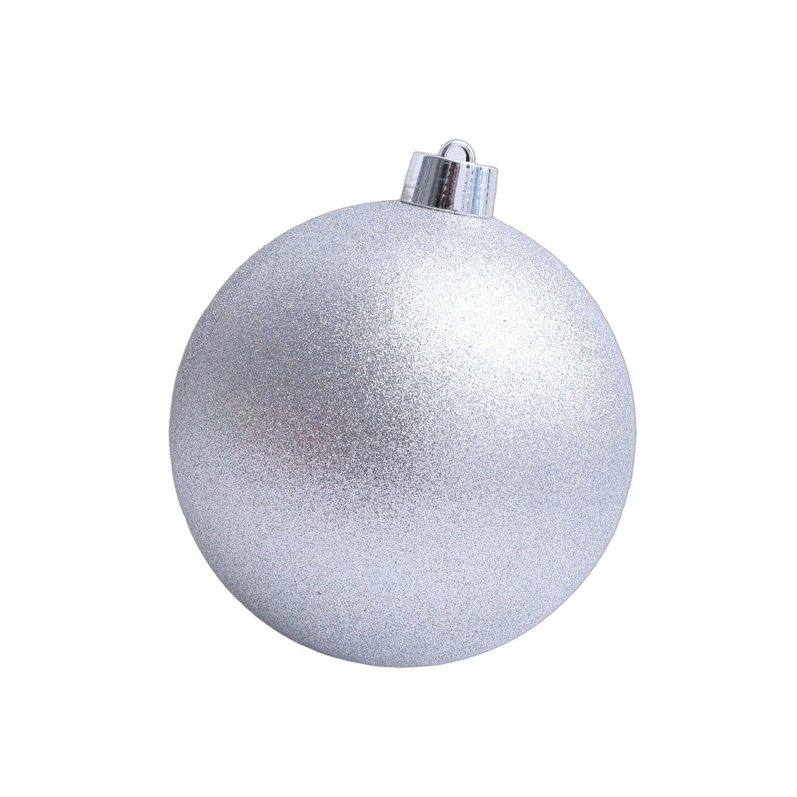 Générique Boules de Noël à Suspendre en Argent Scintillant 25, 30, 40 cm pour décoration d ' Arbre, plastomère Scintillant, Installation Simple Fine et permanente pour Les fêtes de Fin d ' année