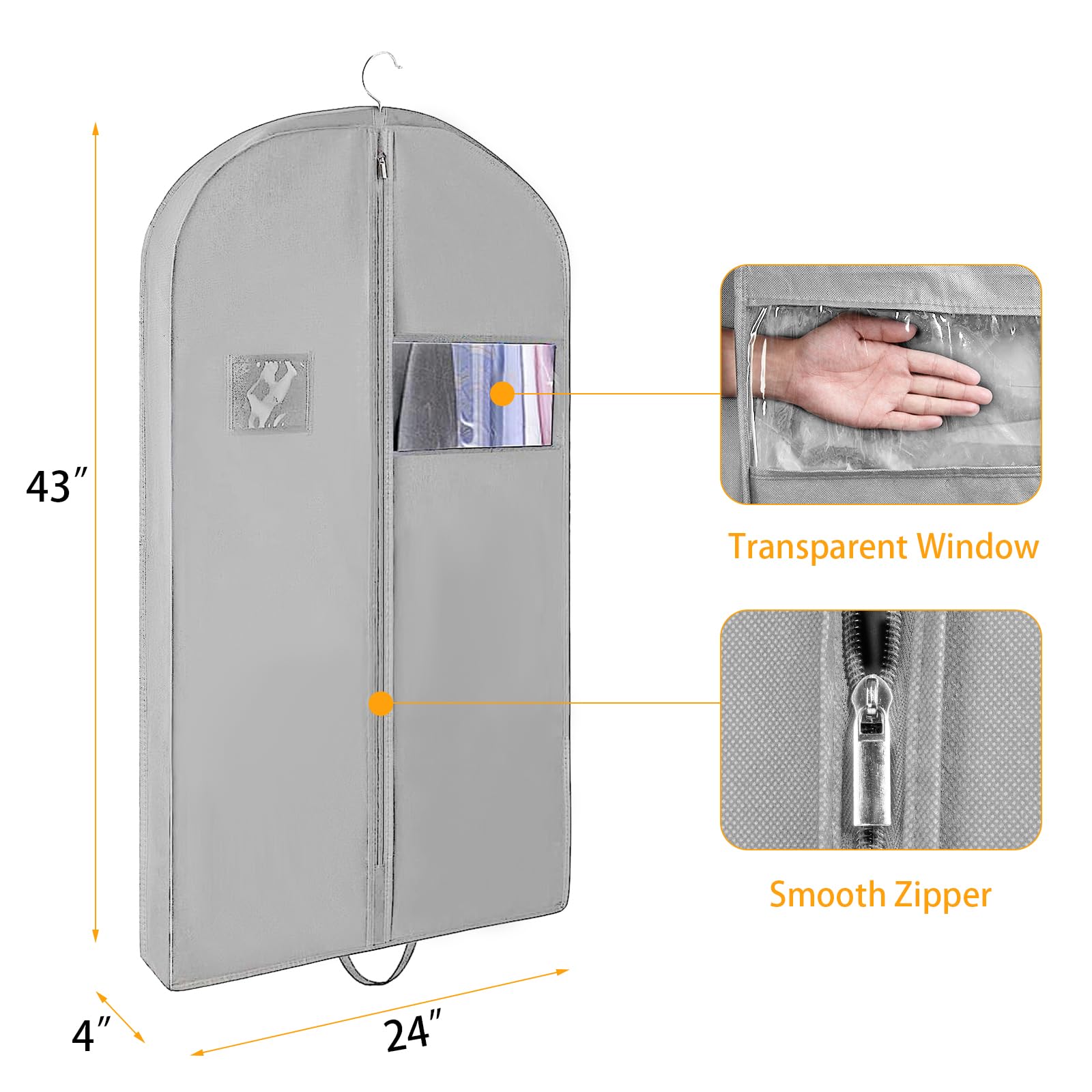 2 Borse Per Abiti Da Viaggio - 110x60 Cm, Impermeabili Con 5 Tasche Con Cerniera - Foto 10