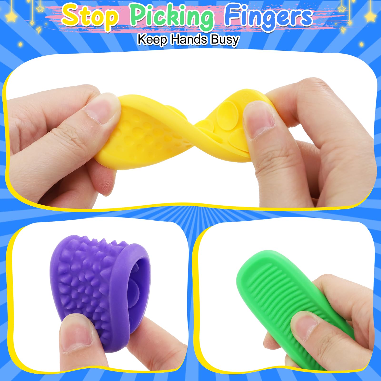 Fidget Toys Sensory Stones 8 Pièces, Jouets Sensoriels Anti