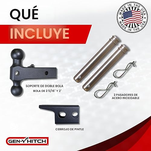 Miniatura 5 de GEN-Y Hitch Enganche de remolque para receptor de 2.5 pulgadas | Caída de 6 pulgadas - 3 posiciones ajustables | Capacidad de remolque de 21 k