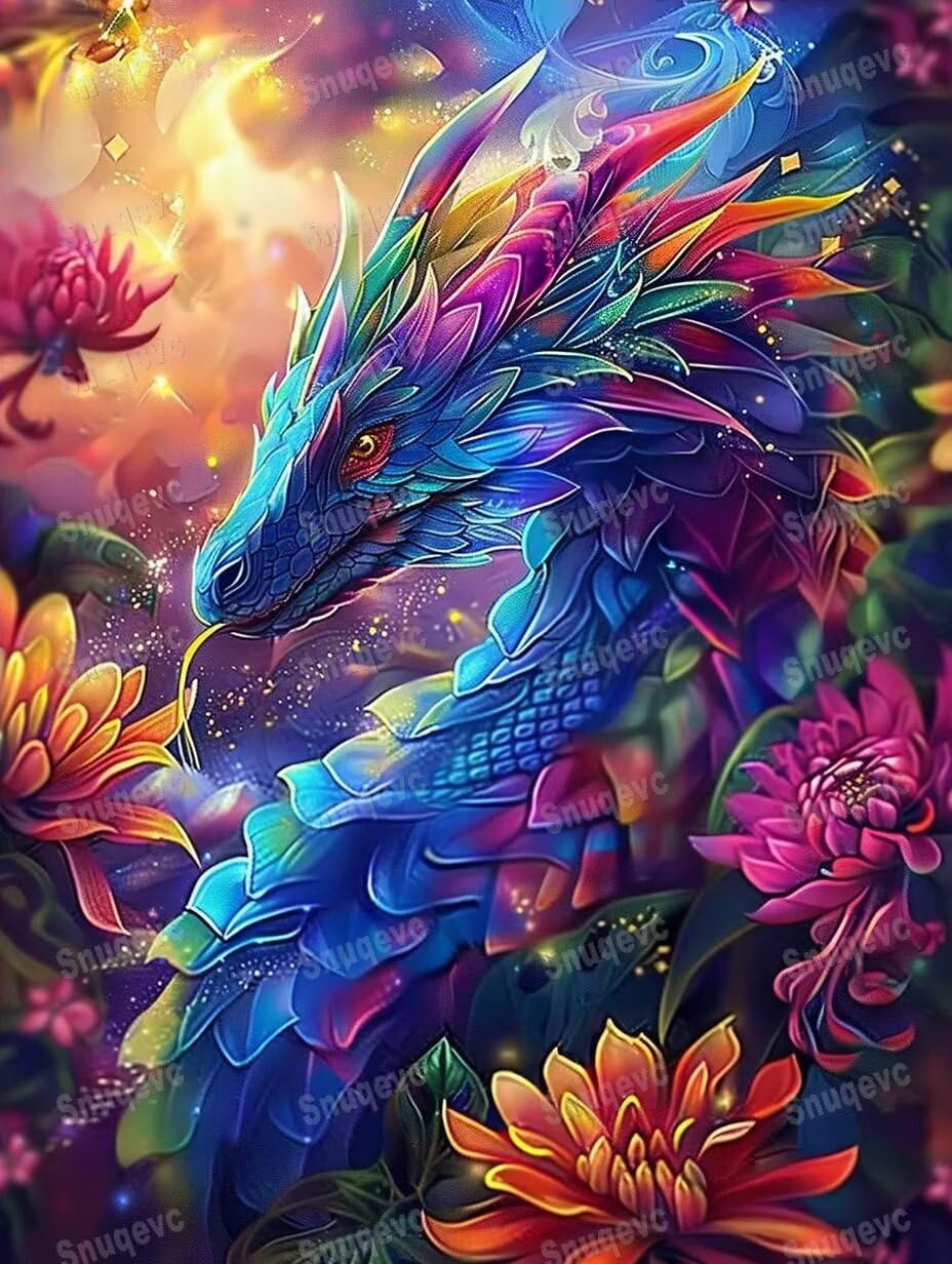 1000-Piece Jigsaw Puzzle For Adults - Fantasy Dragon Art, 27.5x19.7 Inches, With Lettered Back For Easier Sorting - View #4