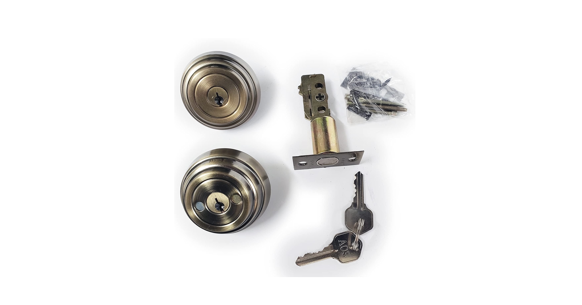 Gate Lock Double Cylinder Deadbolt Standard 2 3/8