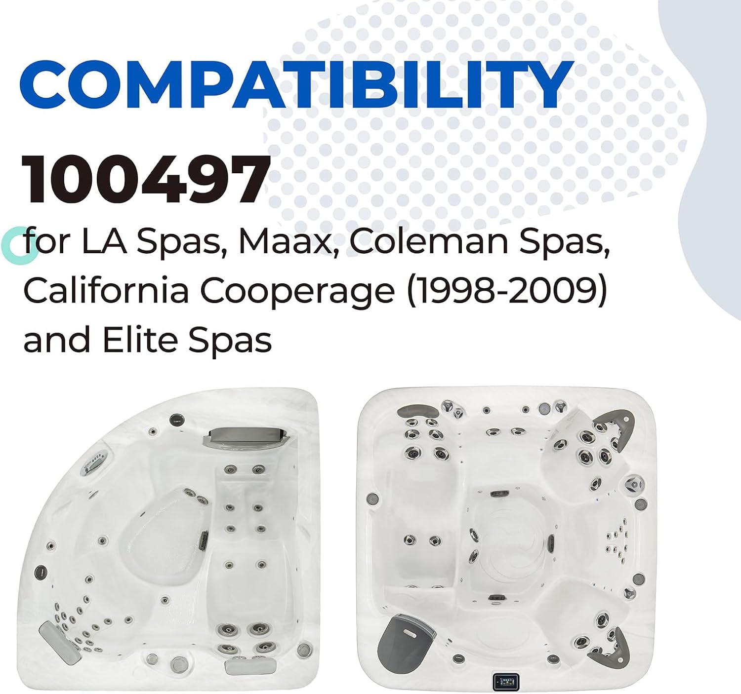 ANTOBLE Hot Tub First Filters for Maax Spas Coleman Replacement Filter for Hot Tubs 100497 First Pass Filter Spas Replacement Parts 7-3/4 in, 4 Pack