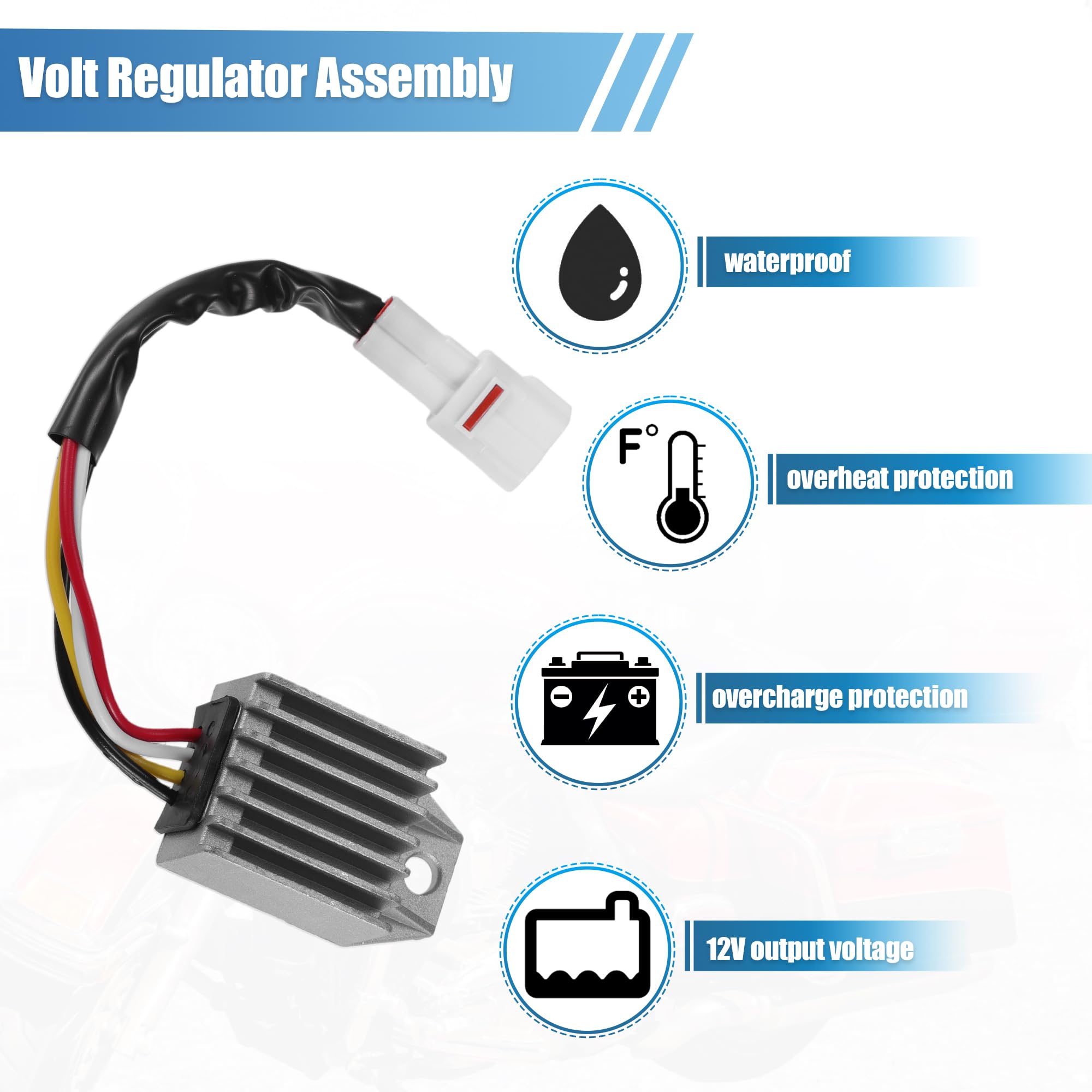 A ABSOPRO Regulador Rectificador De Voltaje Para Yamaha Yfa1 Breeze 125 1997-2004