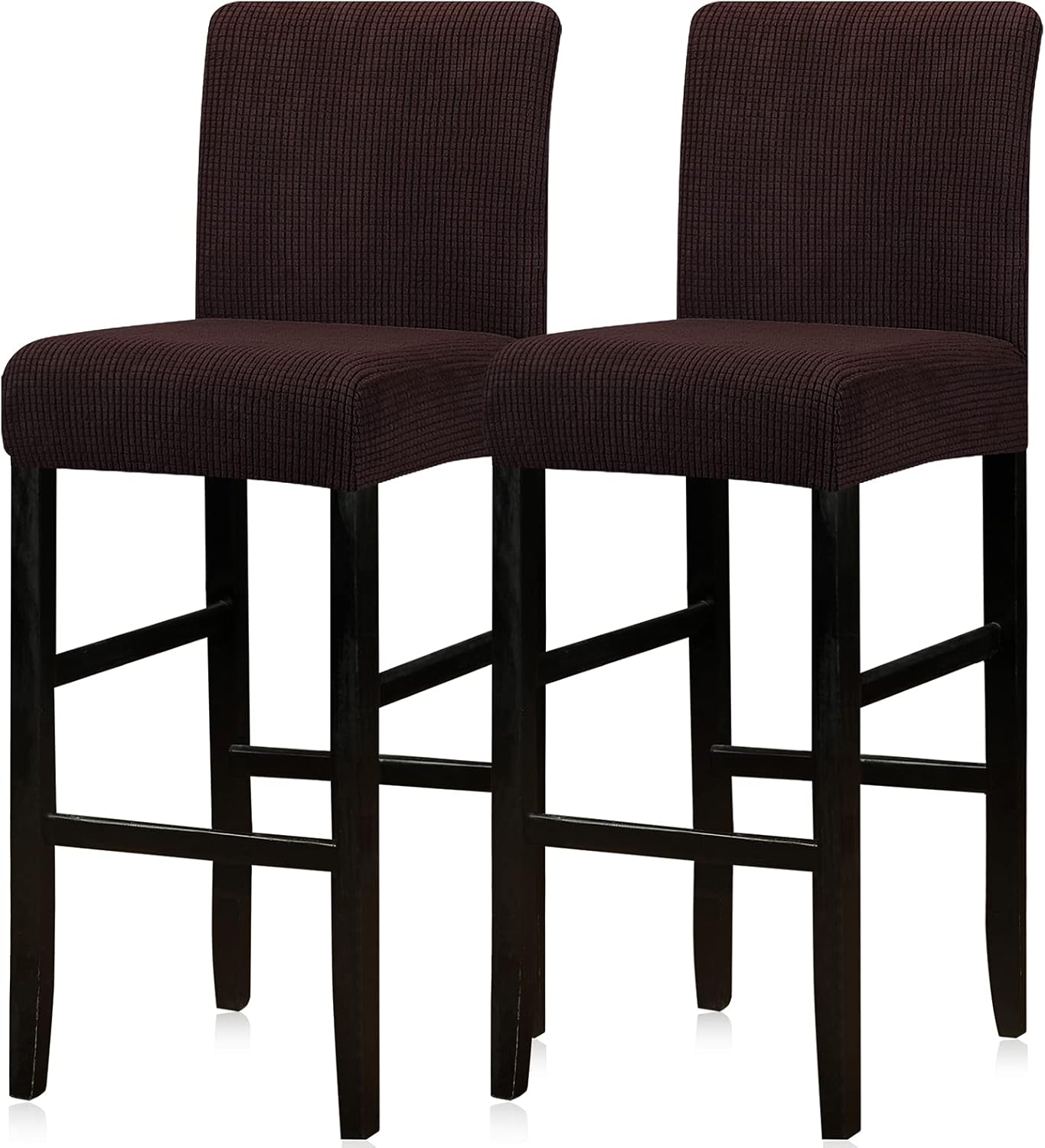 Lellen 2PCS Reusable Pub Counter Stool Chair Covers Slipcover，Stretch