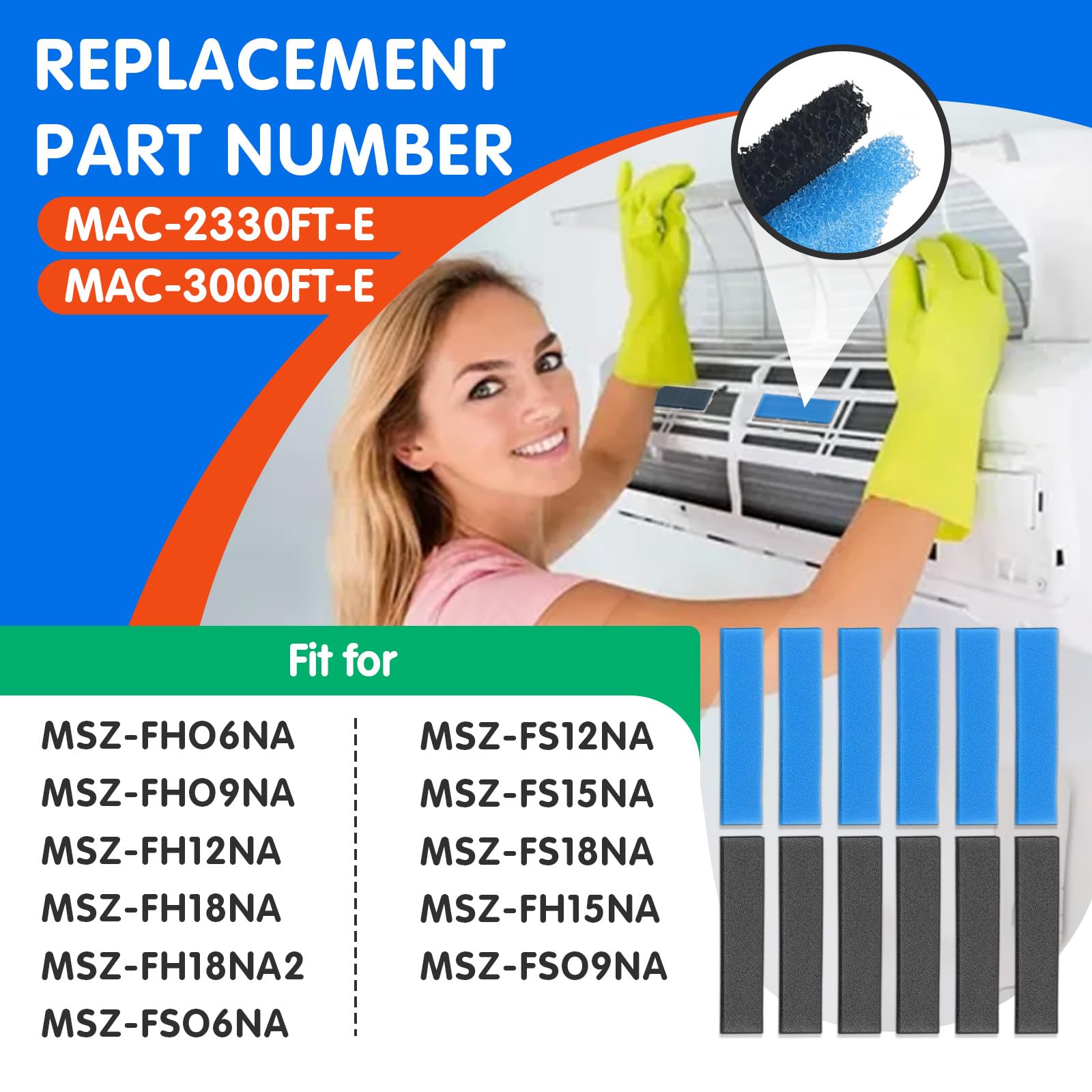 Mitsubishi MAC-2370FT-E Filtro purificazione aria agli ioni d’argento