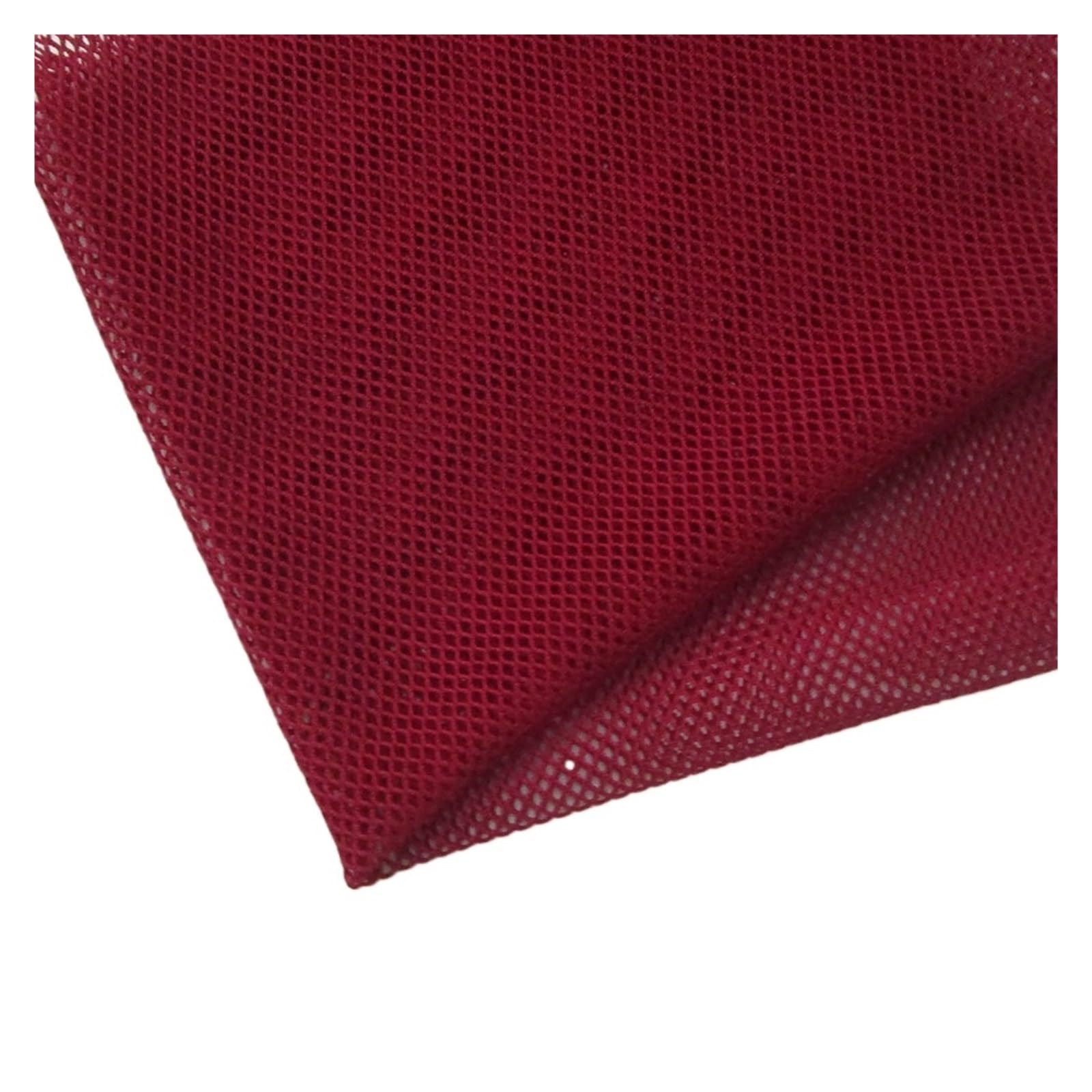 Stretch Mesh Fabric for Women Spandex Rhombic Grid Cloth Soft Lingerie Apparel Sewing Net(Burgundy)