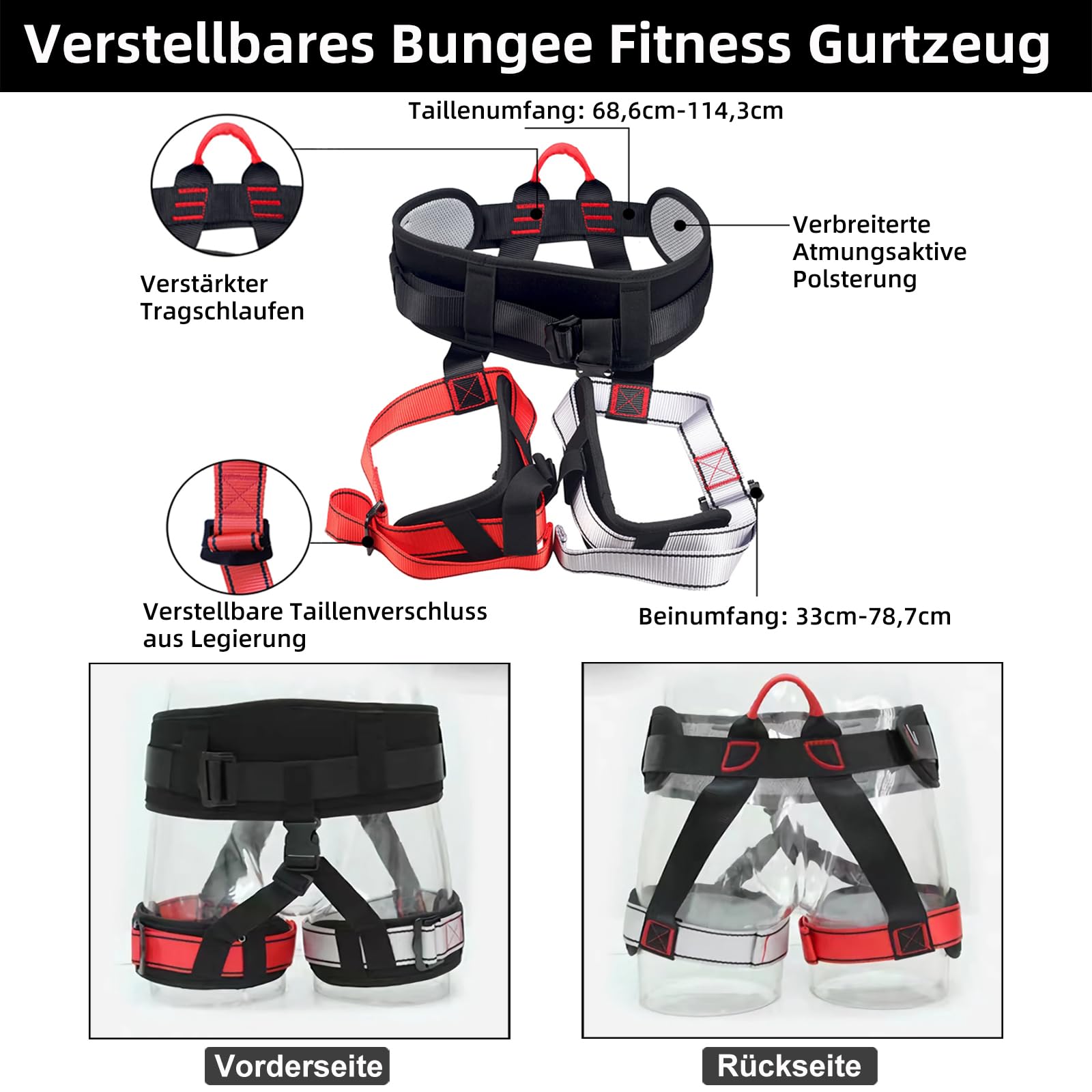 PRIOR FITNESS Set di attrezzi da fitness Bungee pesante fascia di resistenza elastica per danza bungee corda elastica attrezzo per allenamento domestico, palestra, attrezzatura per allenamento