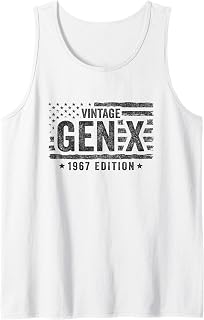 1967 Gen X Birthday - Vintage American Flag - Gen X 1967 Tank Top