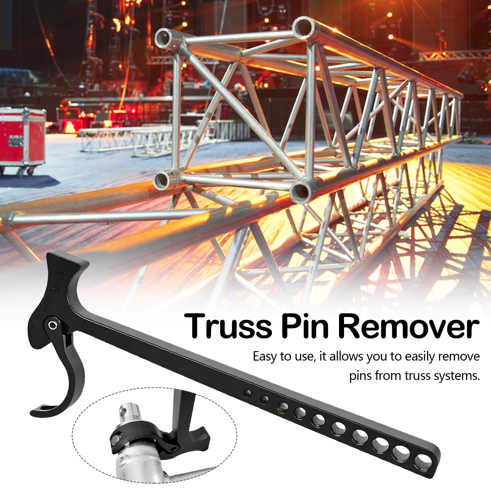 Martello per Tralicci, Martello di Truss Palcoscenico Nero per Illuminazione per Tralicci con Diametro di 48-51 mm Artiglio per Perni per Tralicci per la Costruzione di Piattaforme per Palcoscenici