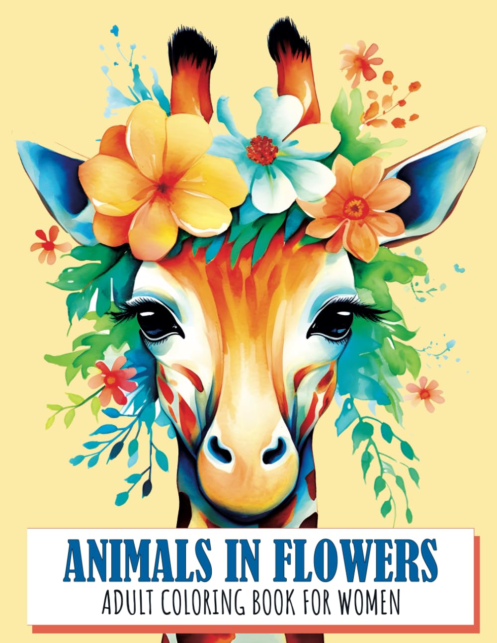 Amazon.com: Animals in Flowers Adult Coloring Book for Women: Crafting ...