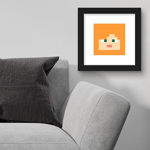 Miniatura 4 de Trends International Gallery Pops Minecraft Pixeles icónicos - Mobs - Arte de pared Alex, versión enmarcada en negro, 12 x 12 pulgadas