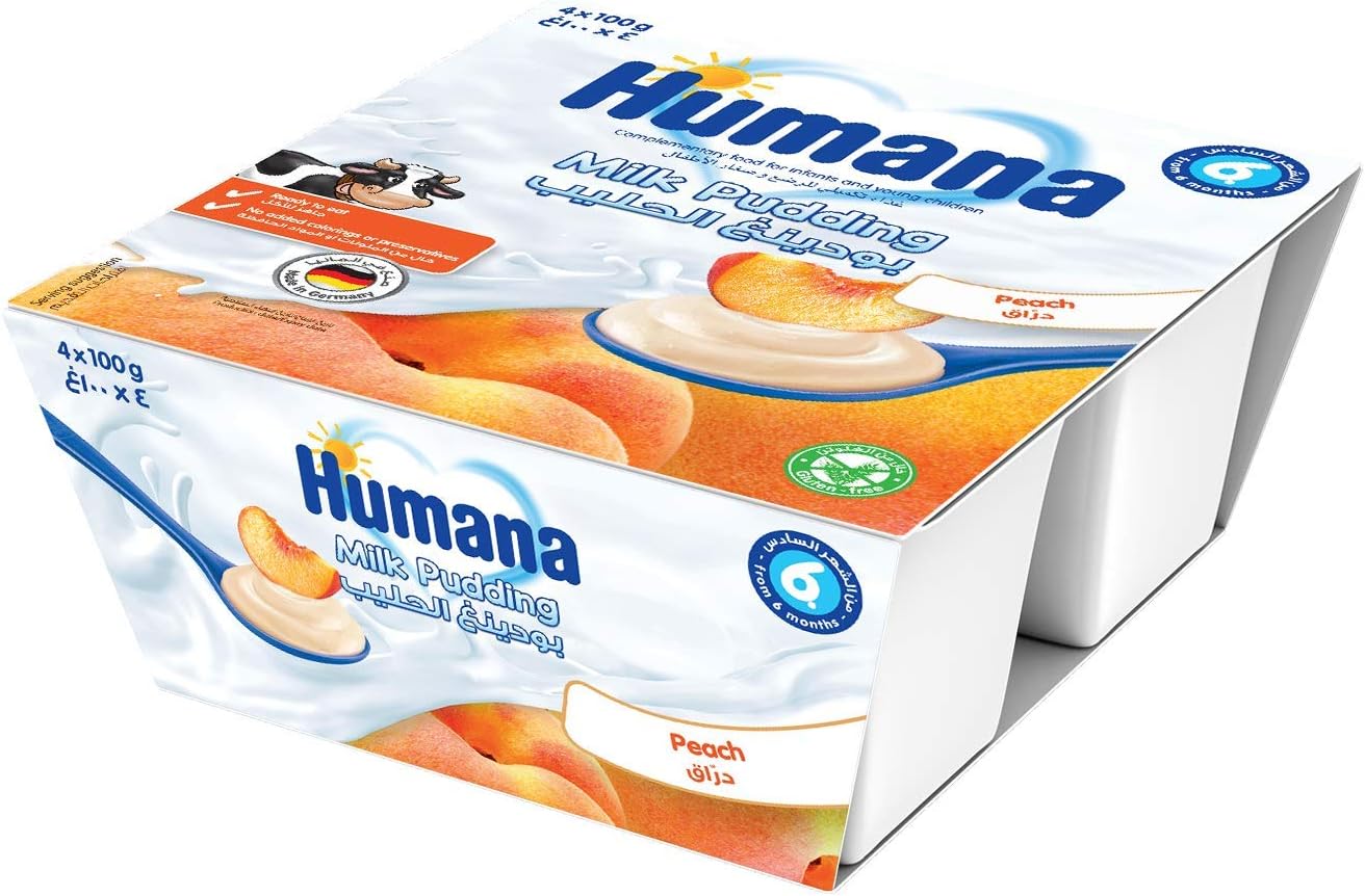 Humana Milk Pudding Peach 4 x 100g