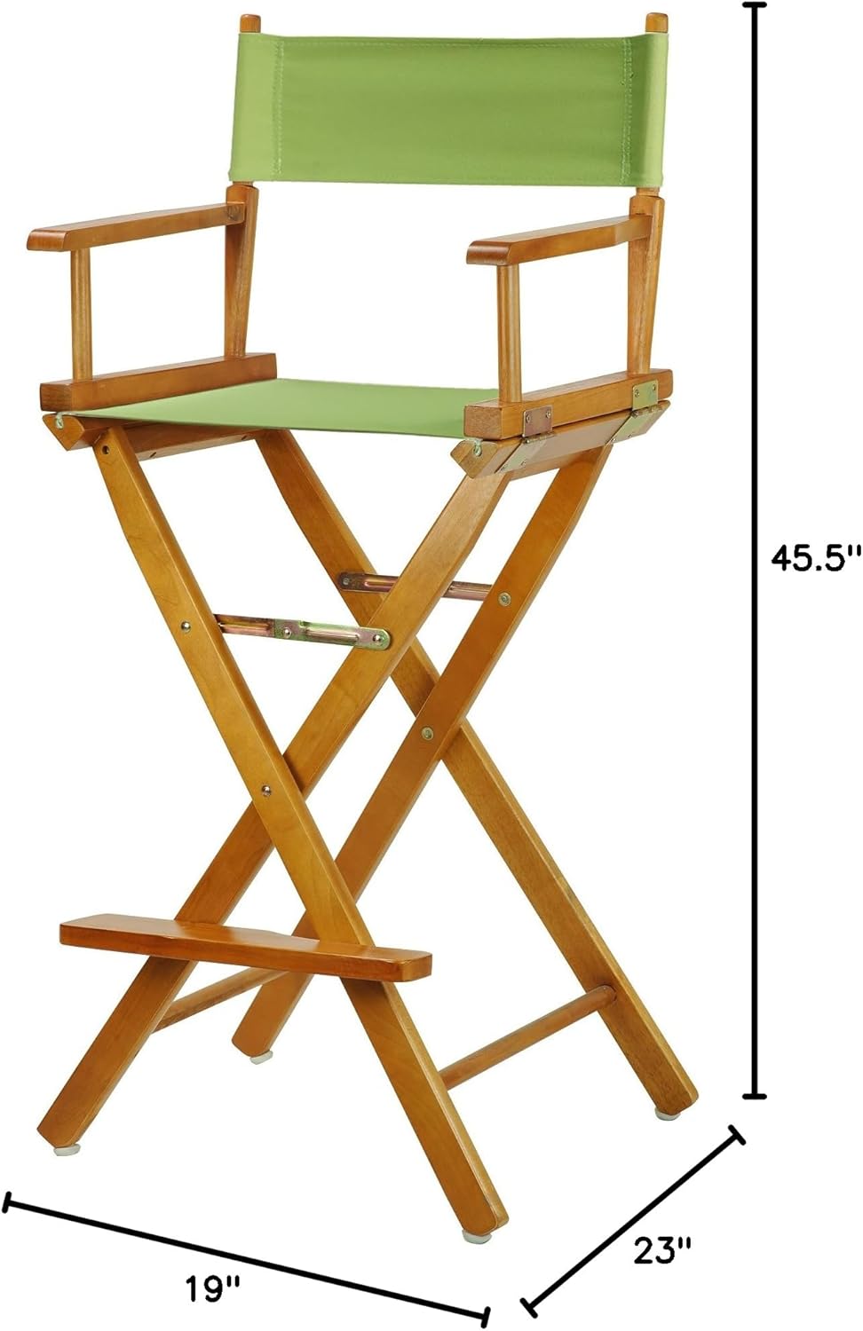 Casual Home 230-05/021-72 Honey Oak Frame-Lime Green Canvas Director Chair 30" - Bar Height OakFrame