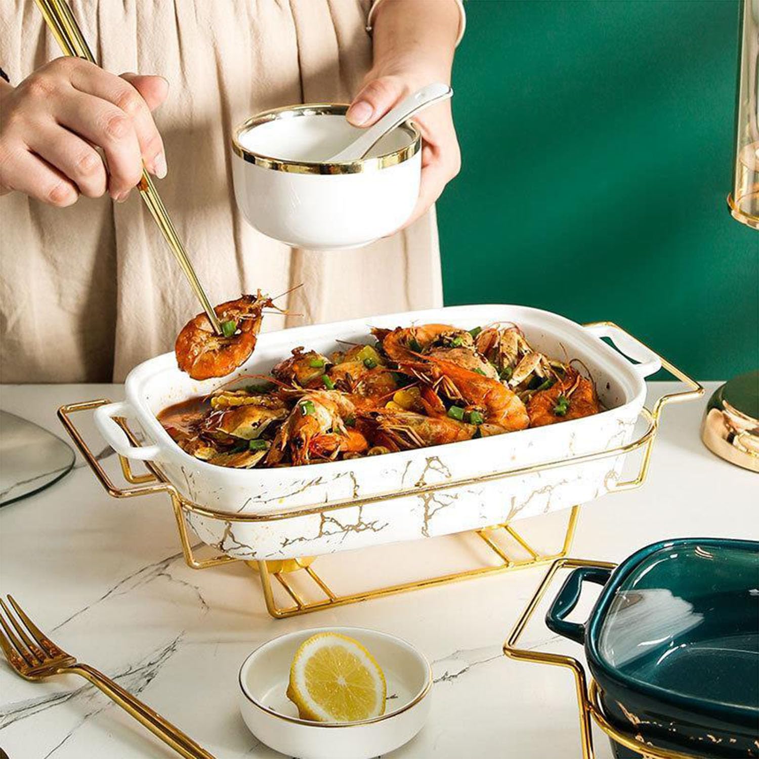 Scaldavivande in ceramica per buffet, scaldavivande per feste, matrimoni, banchetti ed eventi di catering