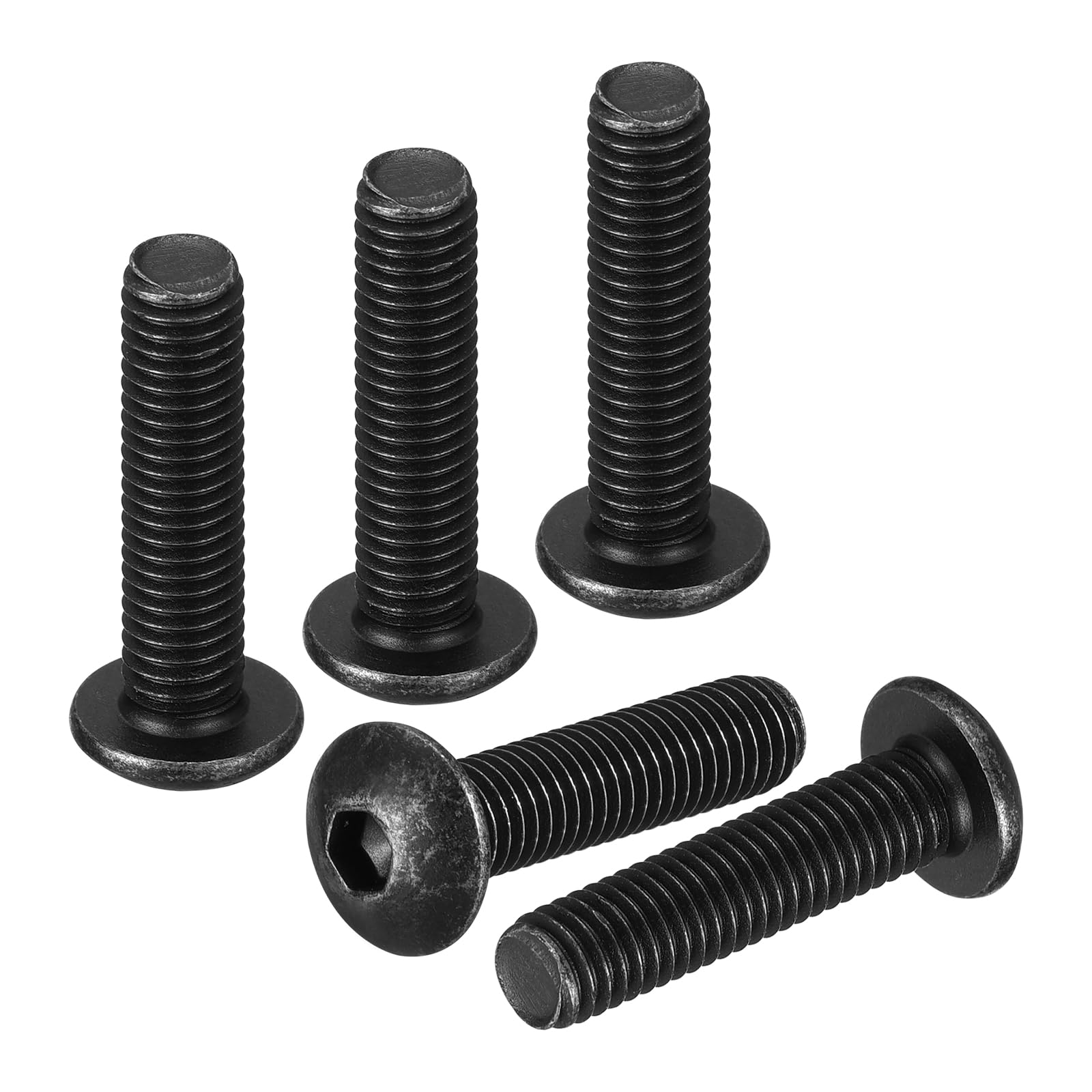 DTGN M5-0.8x20mm Button Head Socket Cap Screws - 100Pack - Good for Road Bicycle, Mountain Bike, Auto, Motorcycle - Carbon Steel Black Oxide - Hex Drive Fasteners โ image 1