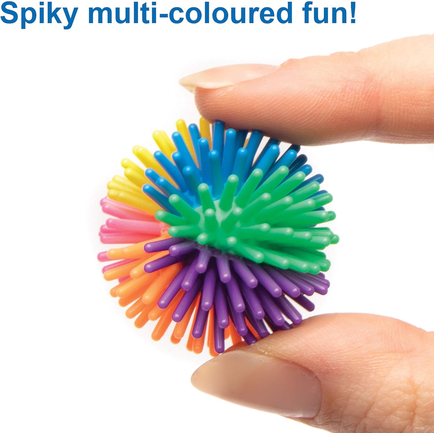 Baker Ross ET402 Rainbow Spiky Bouncy Balls, Rubber Jet Balls for Kids Party Favours (Pack of 8) - Image 4