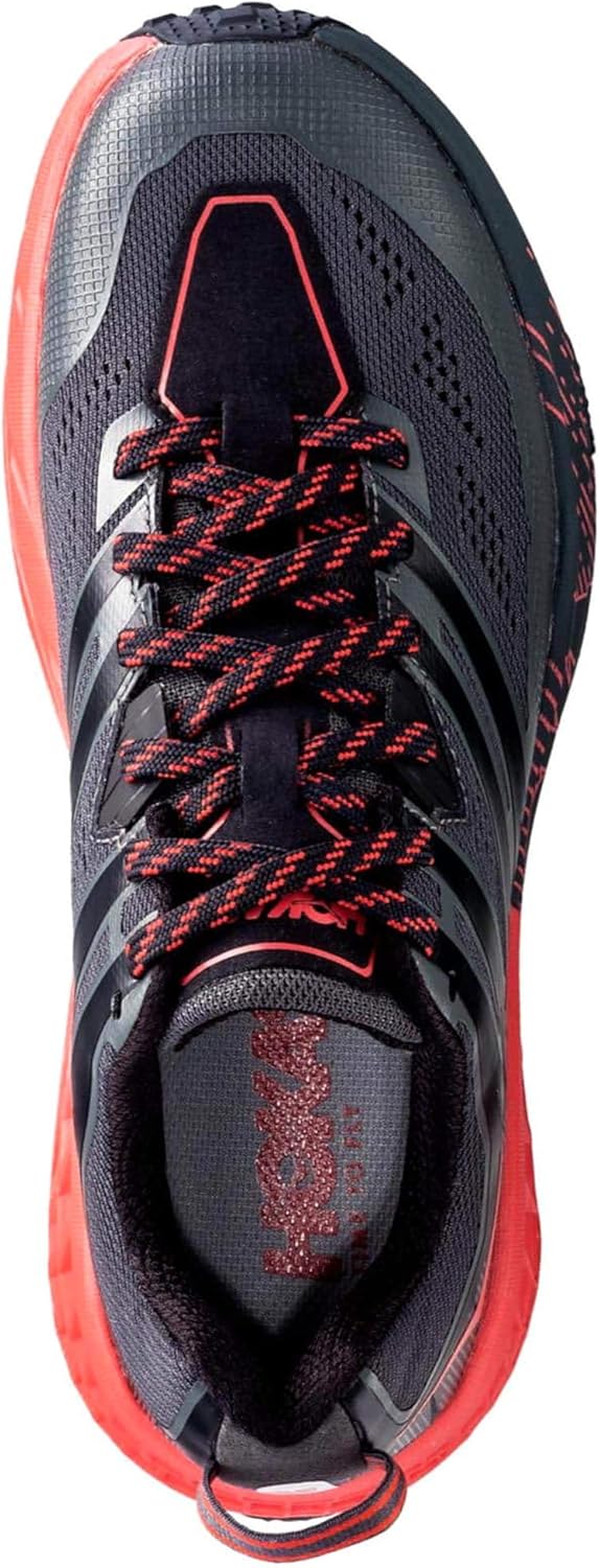 HOKA ONE ONE Women's Speedgoat 3 Shoe - 7 - Dark Shadow/Poppy Red