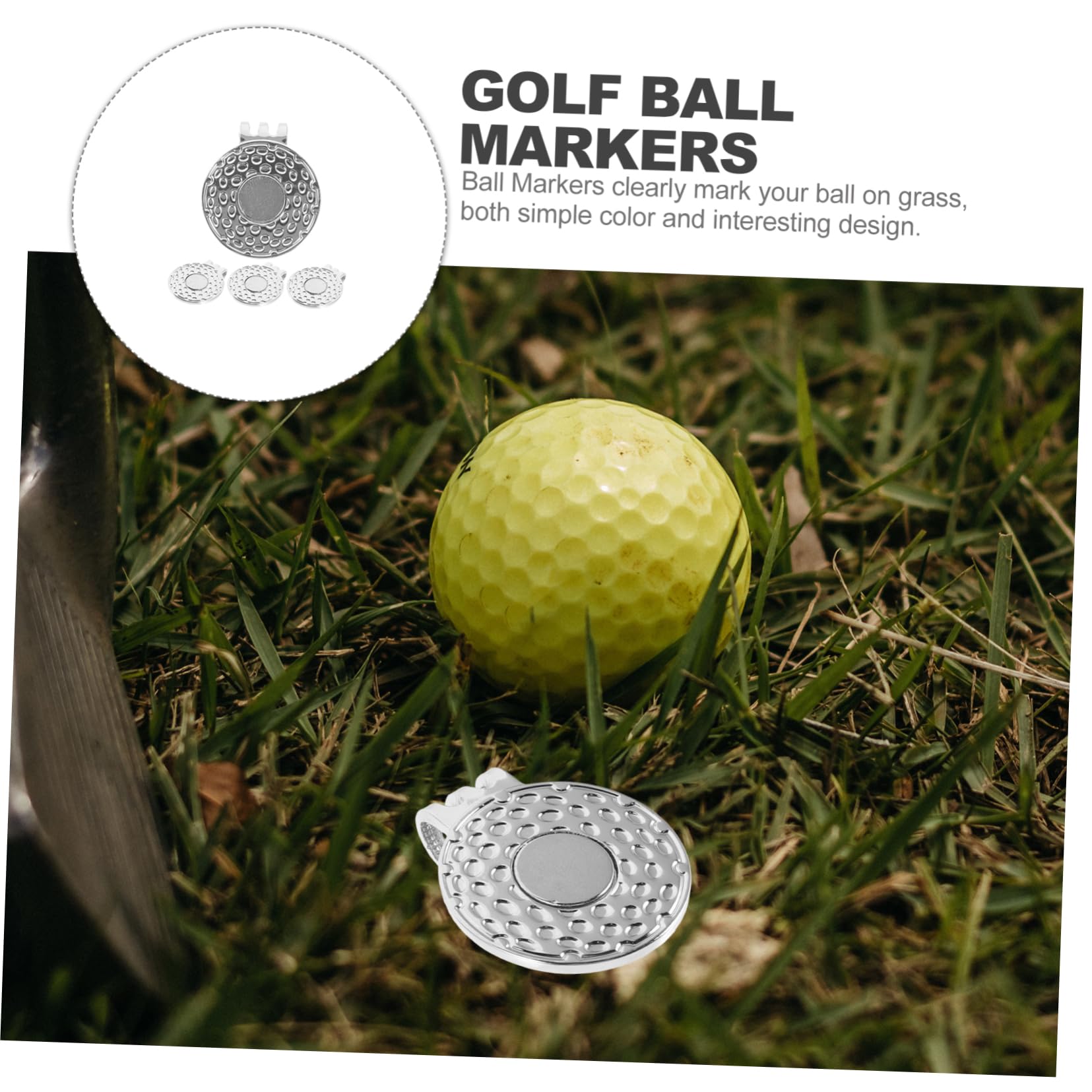 TOYANDONA Golf Marker Hutclip Metall Robuster Golfschläger Ballmarker Für Hüte Golfzubehör Zur Markierung Von Golfbällen Golfliebhaber Und Training