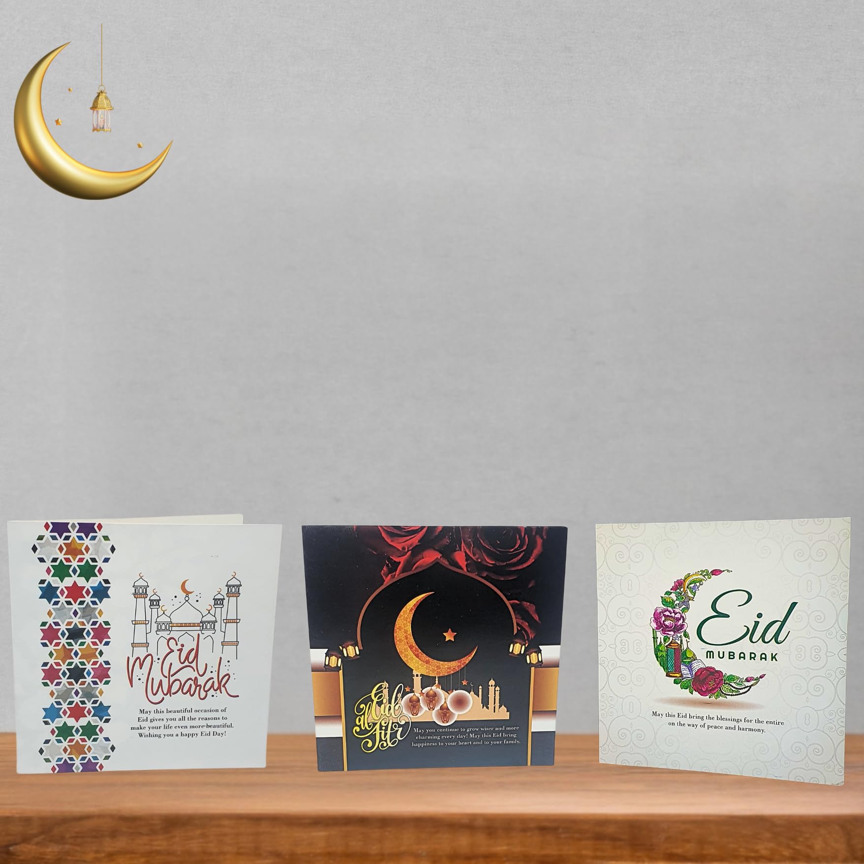 taj Pack of 3 Pcs Eid Card, Ramadan Kareem Cards - Image 3