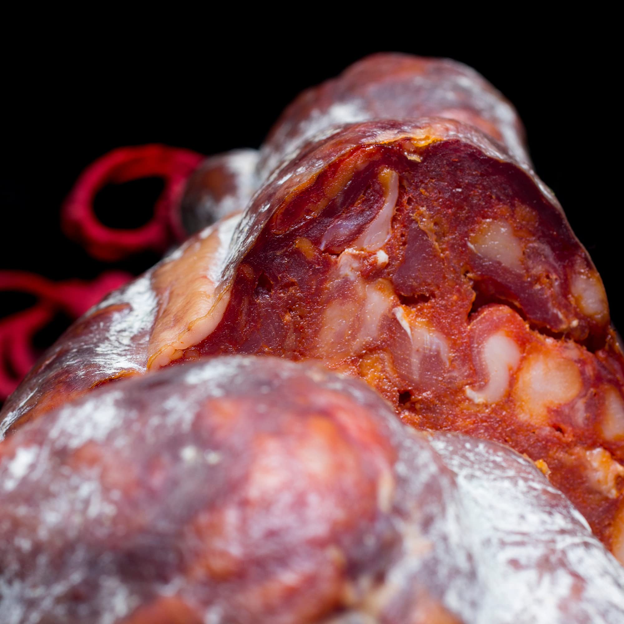 Morcon Presa iberico Bellota - Embutidos Ibericos de Bellota Pata Negra - Envasados al vacio - Elaboración Tradicional Similar al Chorizo Iberico de Bellota pero más jugoso - 1 Pieza 800 gr aprox — view 3