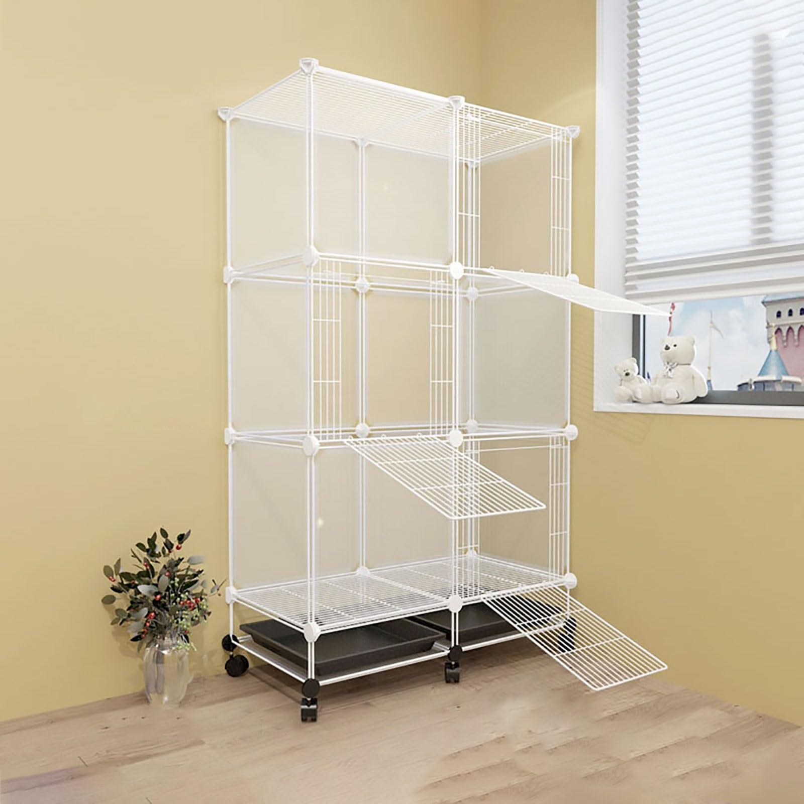 HTTGDGDH Bird Cages Parrot Cage Diy Flight Cage Parakeet Cage Conure Bird Cage Cockatiel Bird Cage Budgie Cage Canary Lovebird Finch Cage,70x35x123cm