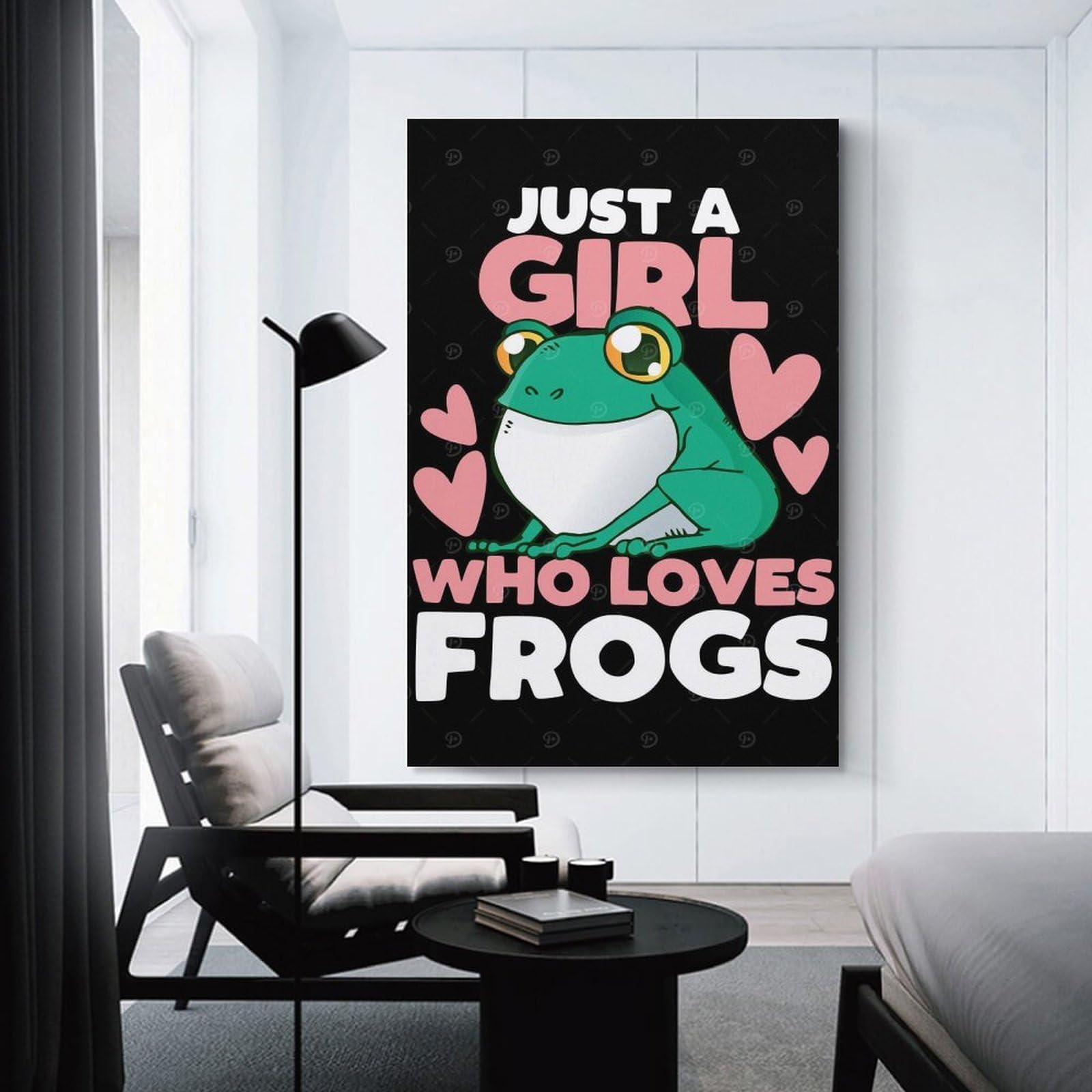 Junmoney Decorative Canvas Print Frog Toad, 08x12inch(20x30cm), for Entrance Walls, Hall Decor Or Foyers, A Stylish Accent for Home Entrances