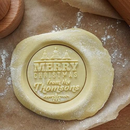 Miniatura 2 de 2023 Personalized Christmas Cookie Stamp with Name 3.1 inch Custom Cookie Stamp Funny Christmas Gifts For Fondant, Frosting, Decorative CakesSugar