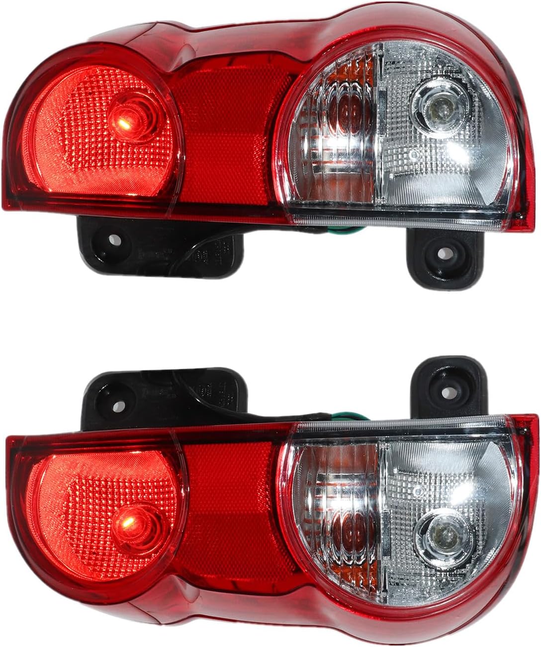 XQSM 1 Pair Tail Light Assembly Clear Red Lens with Bulbs Compatible with Nissan NV200 2013-2018# 265553LM0A NI2800201 265503LM0A NI2801201