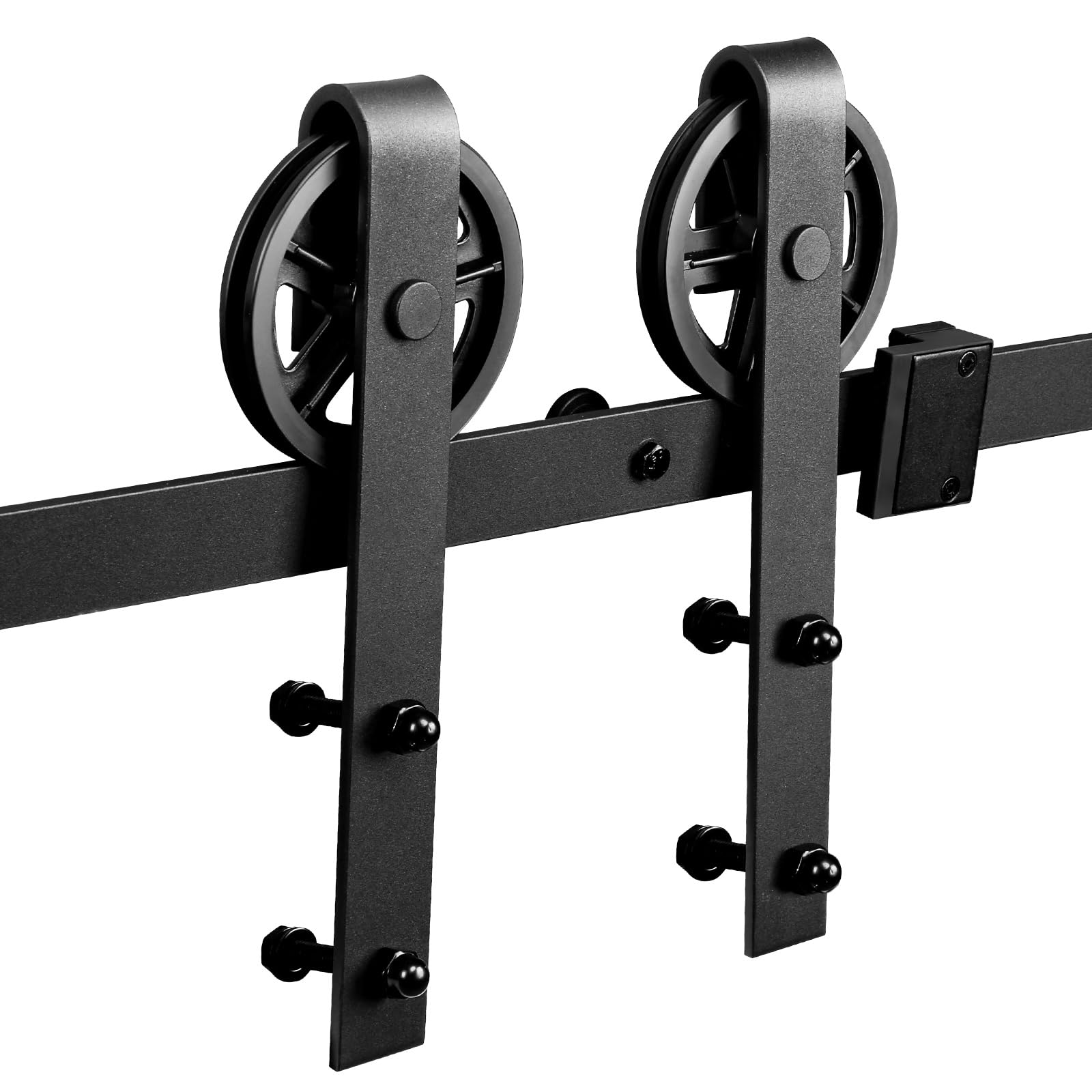 System drzwi przesuwnych, duże rolki, stal węglowa, 150 kg, 200 cm
