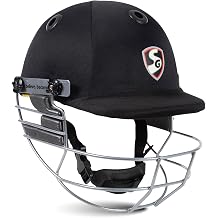 SG Cricket Blazetech Premium Helmet, Lightweight with Foam Pads, Steel Visor and Airflow Ventilation, Multiple Color & Size
