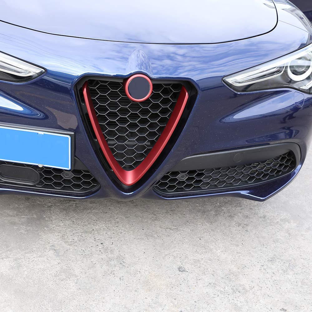 2 Décors De Grille Avant ABS Pour Alfa Romeo Stelvio (2017-2020) - Améliore Le Style, Pose Facile - 9