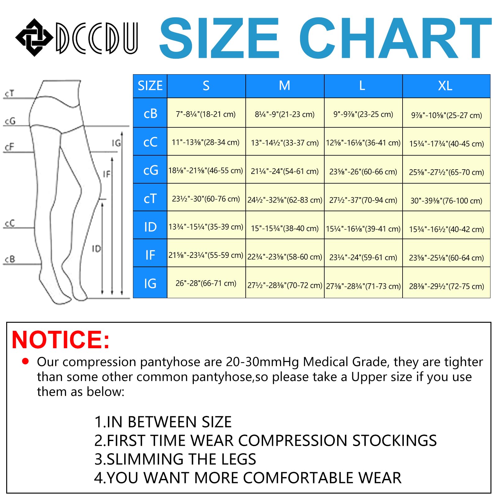 Medias de compresión médicas para mujeres y hombres, soporte de compresión gradual, soporte firme de 20 a 30 mmHg tratamiento de hinchazón, varices venas, edema (grado UP), XL, Footless Beige