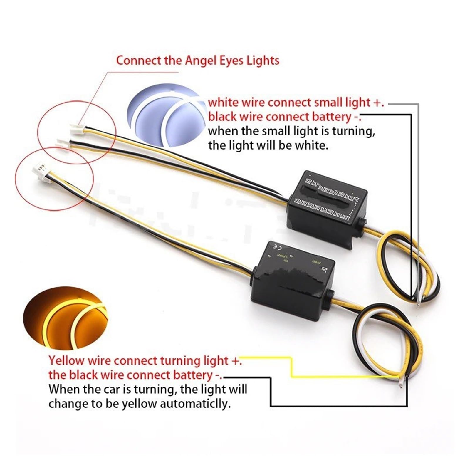 Anelli halo LED Per Alfa Per Romeo Brera Spider 159 2005-2011 DRL 6 Pezzi Doppio Colore Auto Per Styling Kit Anelli Cotone LED Angel Eyes Fari occhio d'angelo