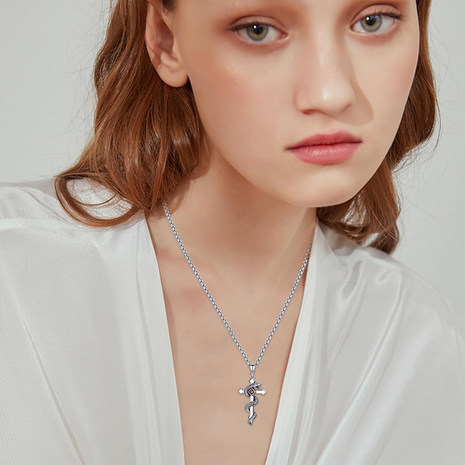 Cross Necklace for Men Women 925 Sterling Silver Christian Pendant Religious Jewelry Gift for Men Women. - Image 5