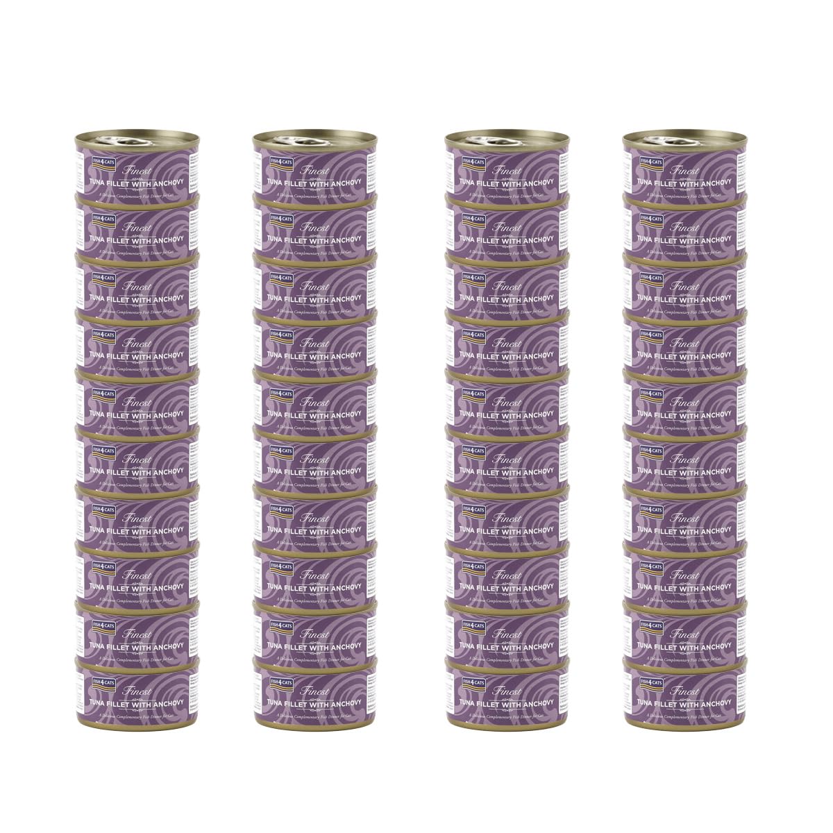 Fish4Cats Finest Wet Cat Food Tuna Fillet with Anchovy Multipack (40 x 70g Tins)