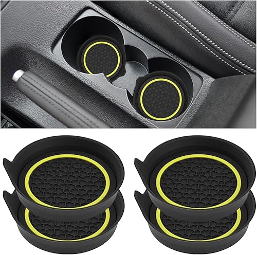 Miniatura 15 de HZEL Portavasos para auto, 4 unidades, antideslizantes, impermeables, almohadillas para botellas de agua de vehículo, tapetes para bebidas