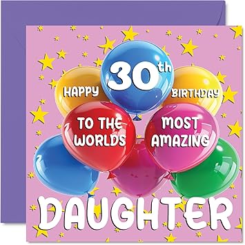 30th Daughter Birthday Card World S Most Amazing Daughter Happy 71D6D3 22cL. AC SY355 