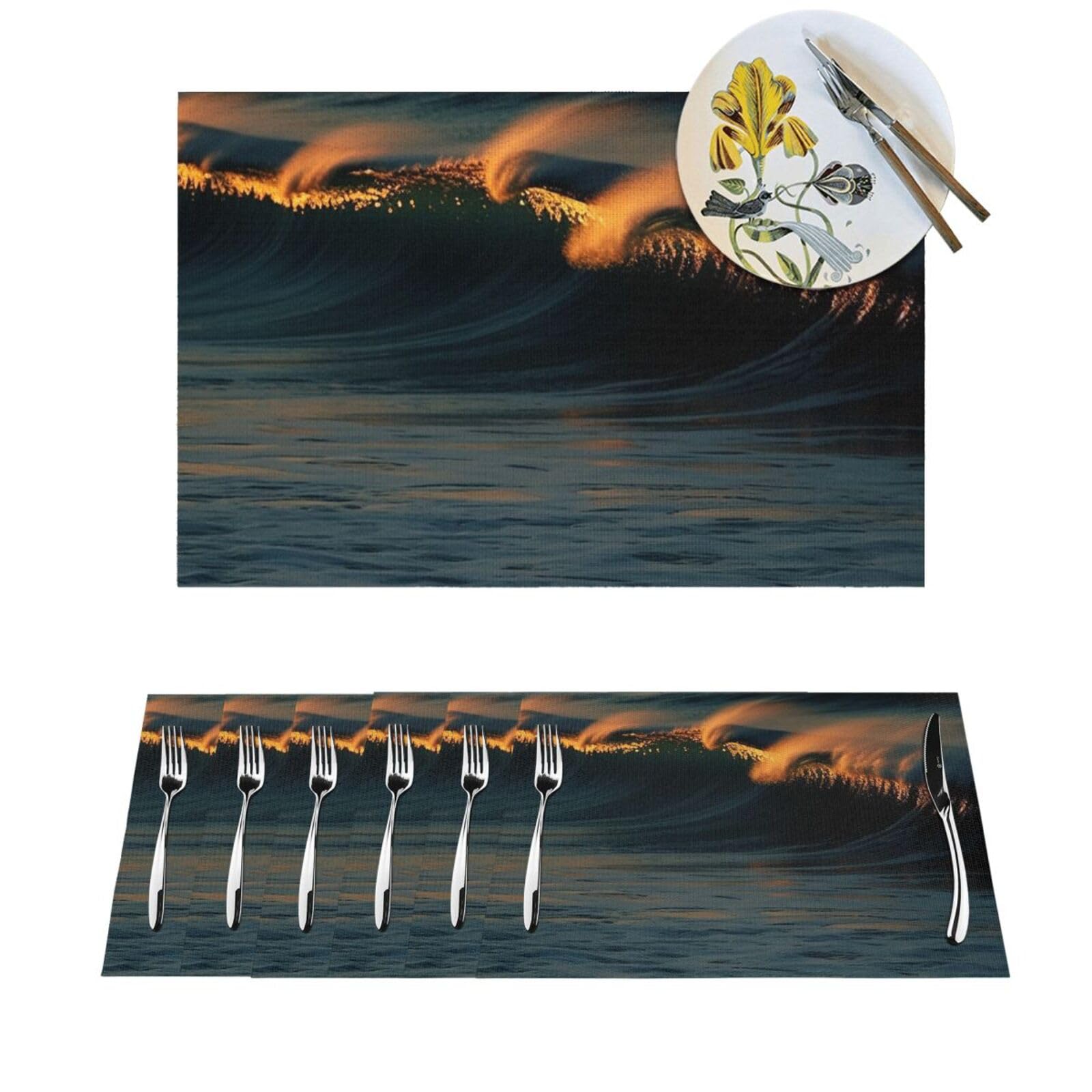 Set de table cuisine PVC lavable antidérapant résistant chaleur x4