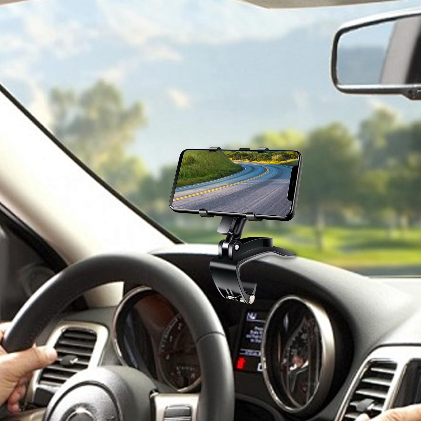 Supporto per telefono da auto Antiscivolo E Antiurto Uso Automobilistico | Supporto Telefono Cruscotto Per Berlina, SUV, Camion, Rimorchio, Camper, GPS, Navigazione, Cruscotto, Bocchetta 'Aria, Pa