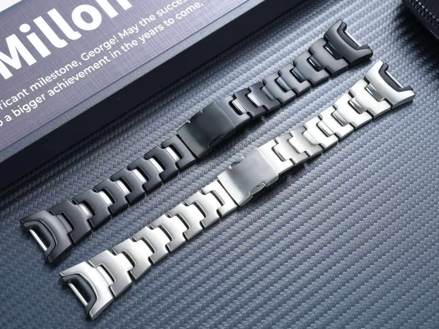 Compatible with Casio PRG-110T/Y, PRW-1300Y Series Strap, Modified Titanium Alloy Dedicated Notched Strap