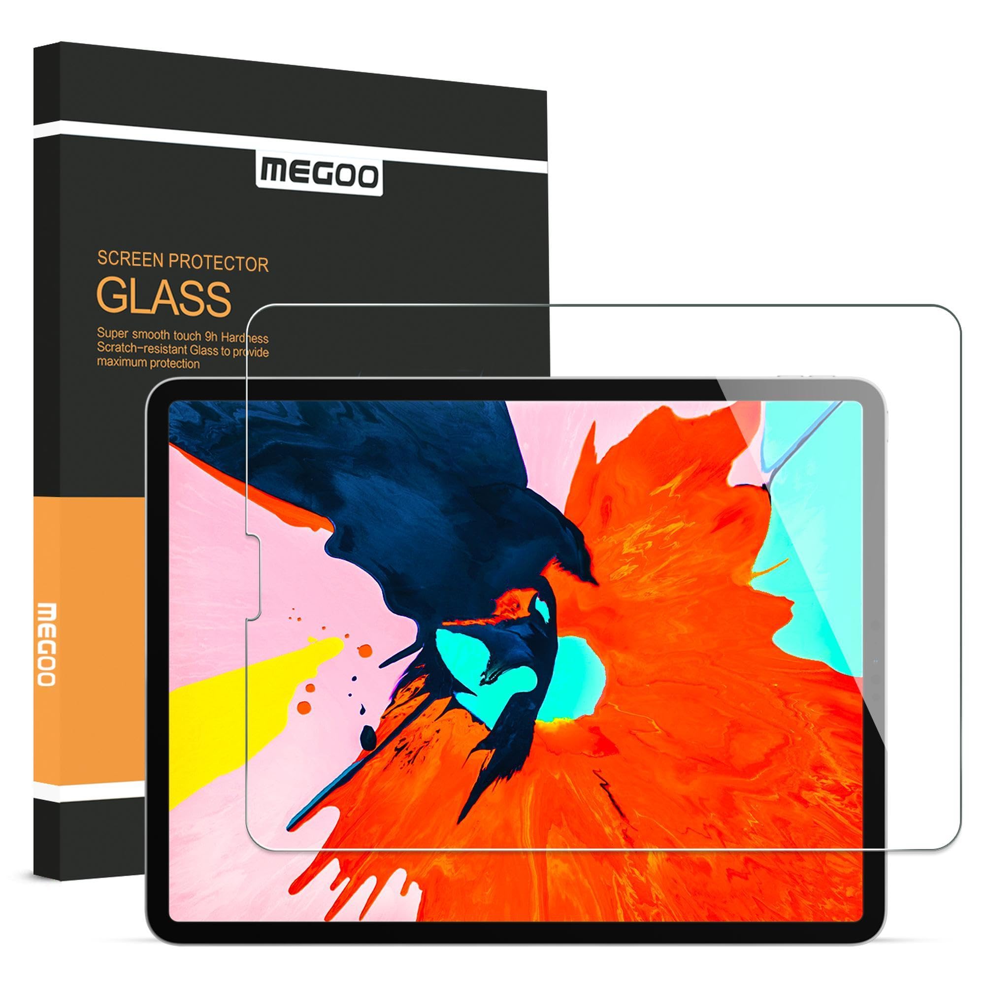 Amazon | MEGOO iPad Pro 12.9 インチ強化ガラス保護フィルム，貼り