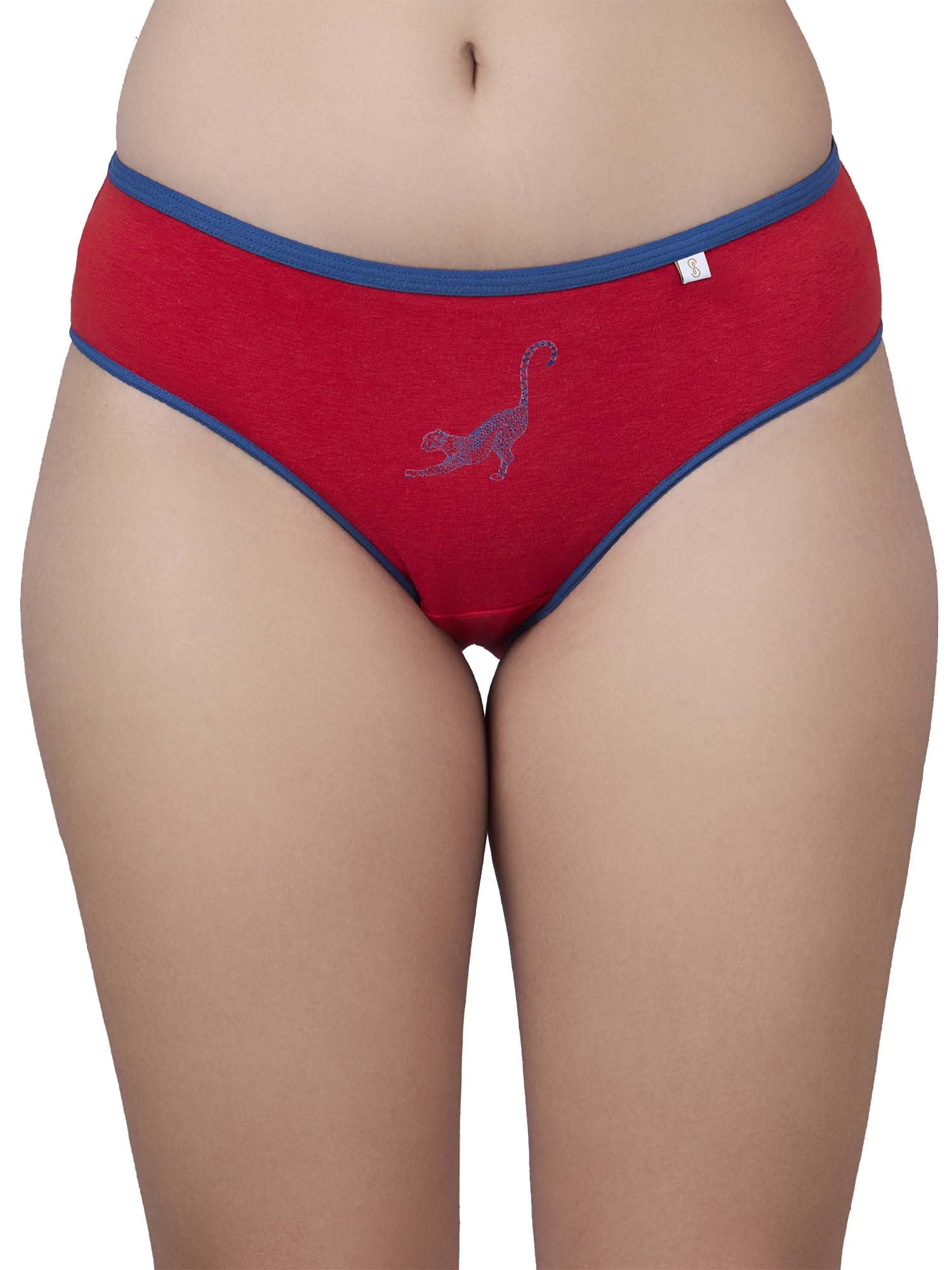 inner sense Bamboo Bikini Panty for Women, Pointsetia, Size L-picture-24